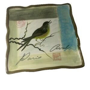 Certified International Susan Winget "Paris"‎ Square Bird Plate